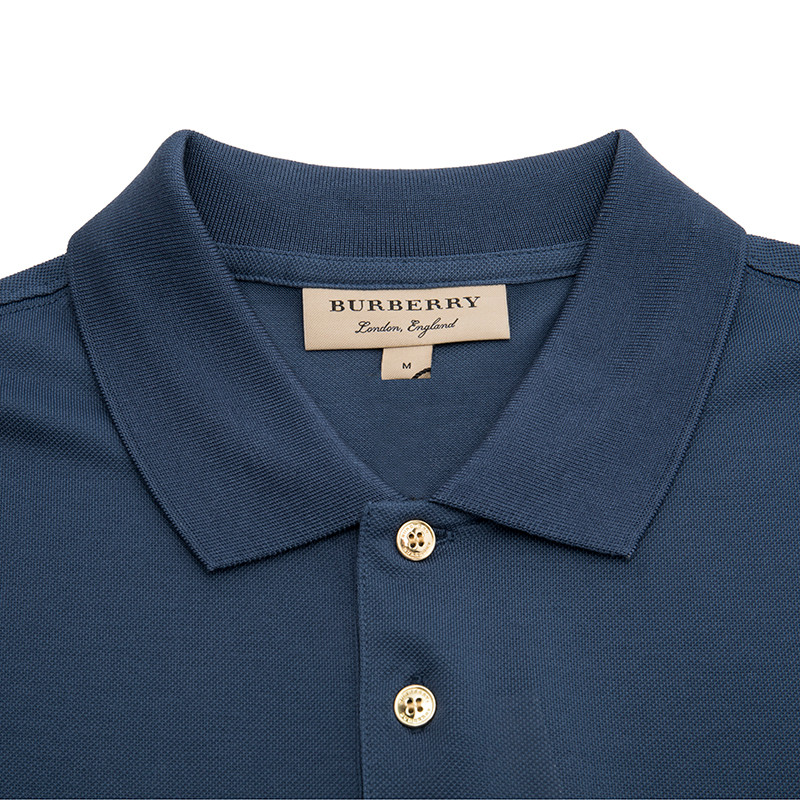 【奢品节可用券】burberry/博柏利纯棉刺绣logo图案装饰男士短polo