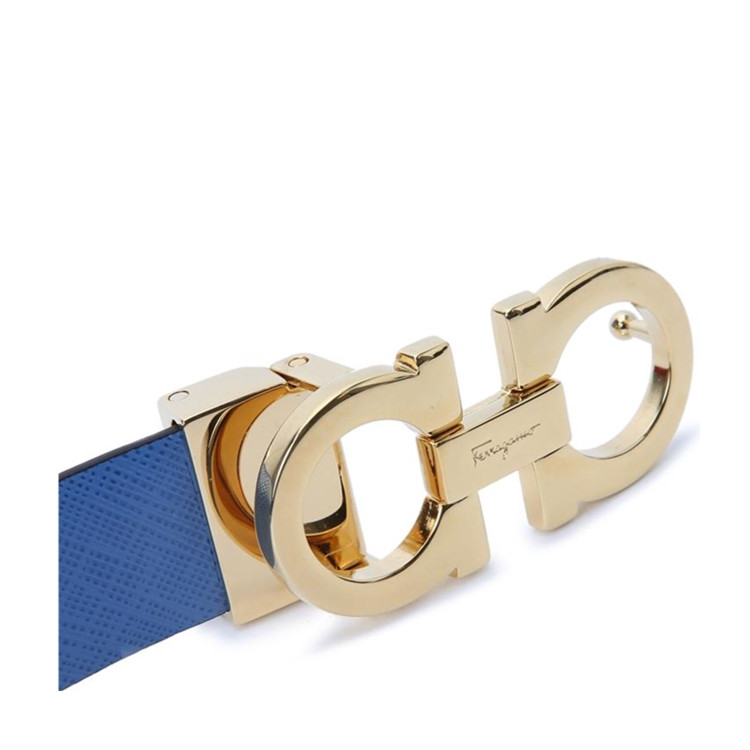 salvatore ferragamo/菲拉格慕- 牛皮革材质logo扣头装饰女士腰带