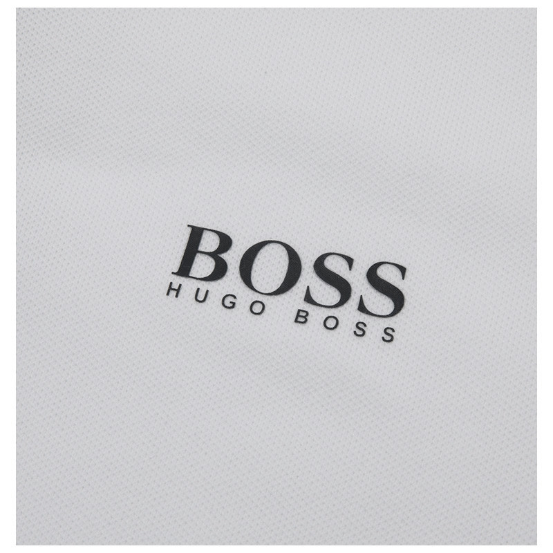 hugo boss/雨果波士 混合材质logo图案装饰男士短polo