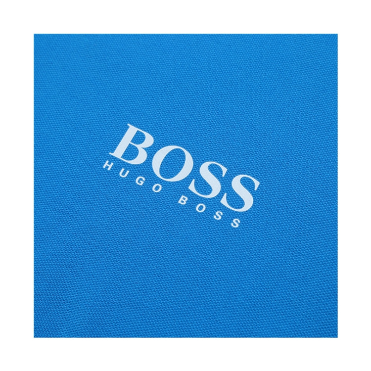 hugo boss/雨果波士混合材质logo字母图案装饰男士短polo
