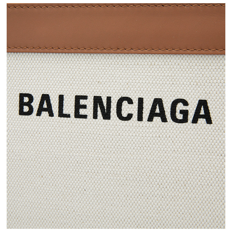 balenciaga/巴黎世家pochette印花logo字母装饰帆布女士单肩包