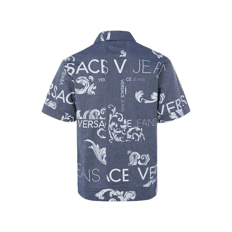 versacejeans/范思哲牛仔 字母印花街头风设计男士短袖衬衫