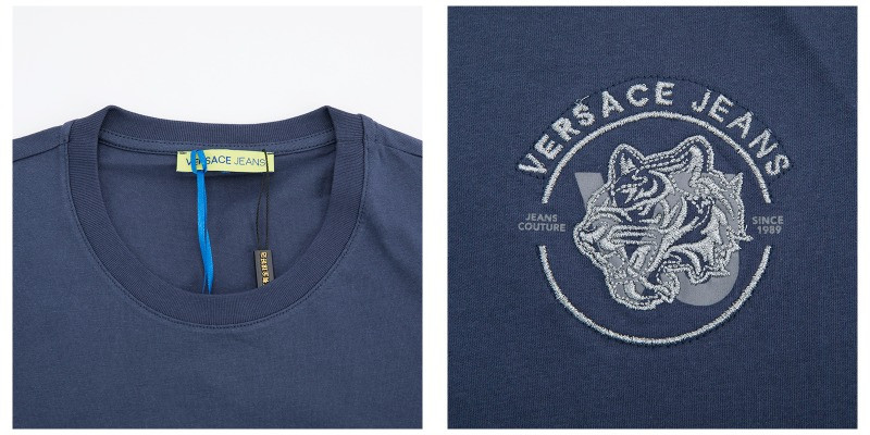 【19春夏新款】versacejeans/范思哲牛仔-品牌logo装饰黑/黄色混纺