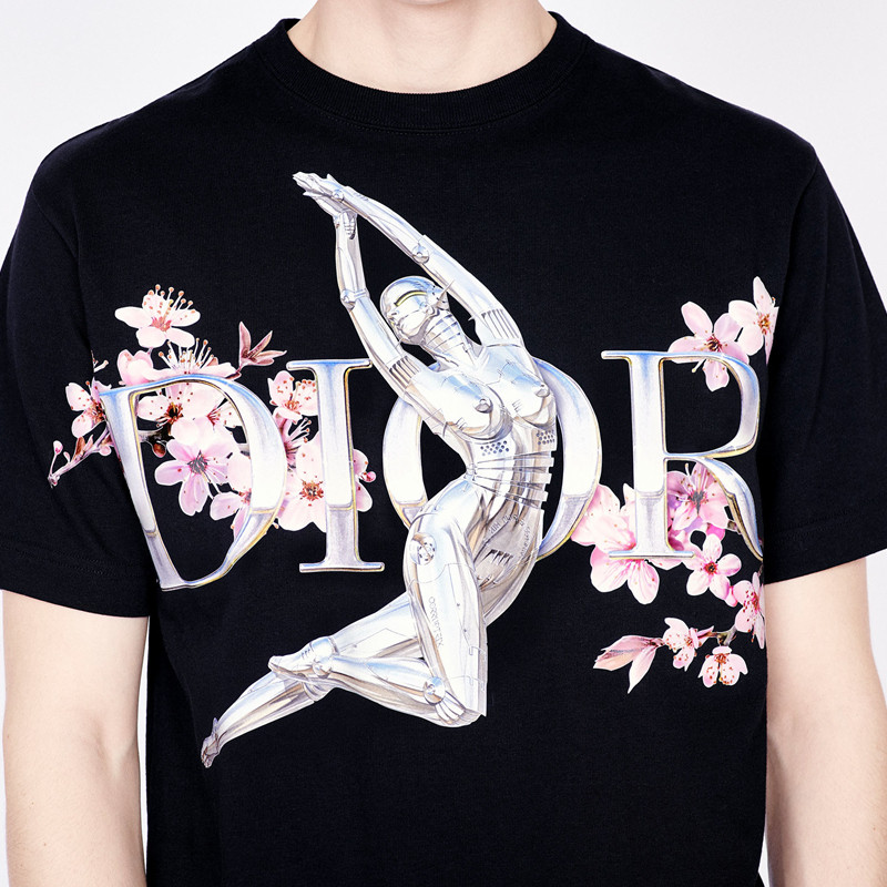 dior/迪奥 19秋冬男士新款diorxsorayama印花棉质男士短袖t恤 两色可