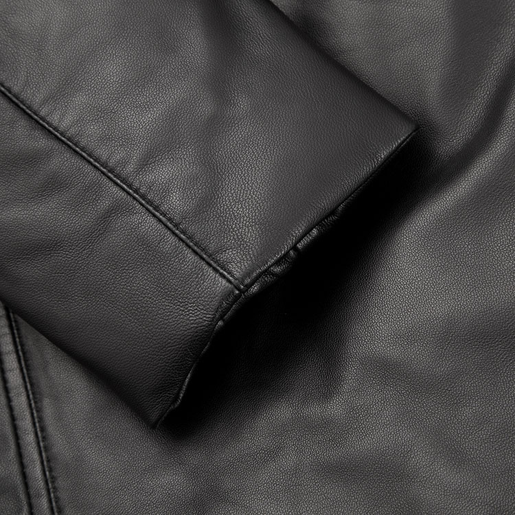 liu·jo uomo/liu·jo uomo黑色绵羊皮羽绒服时尚保暖防风立领皮衣