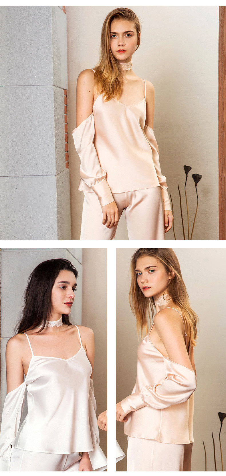 lucia berutto/lucia berutto女睡衣/家居服露肩长袖上衣