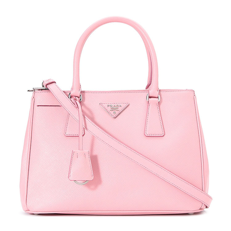 prada/普拉达 galleria杀手包系列 女士红色牛皮手提包单肩包