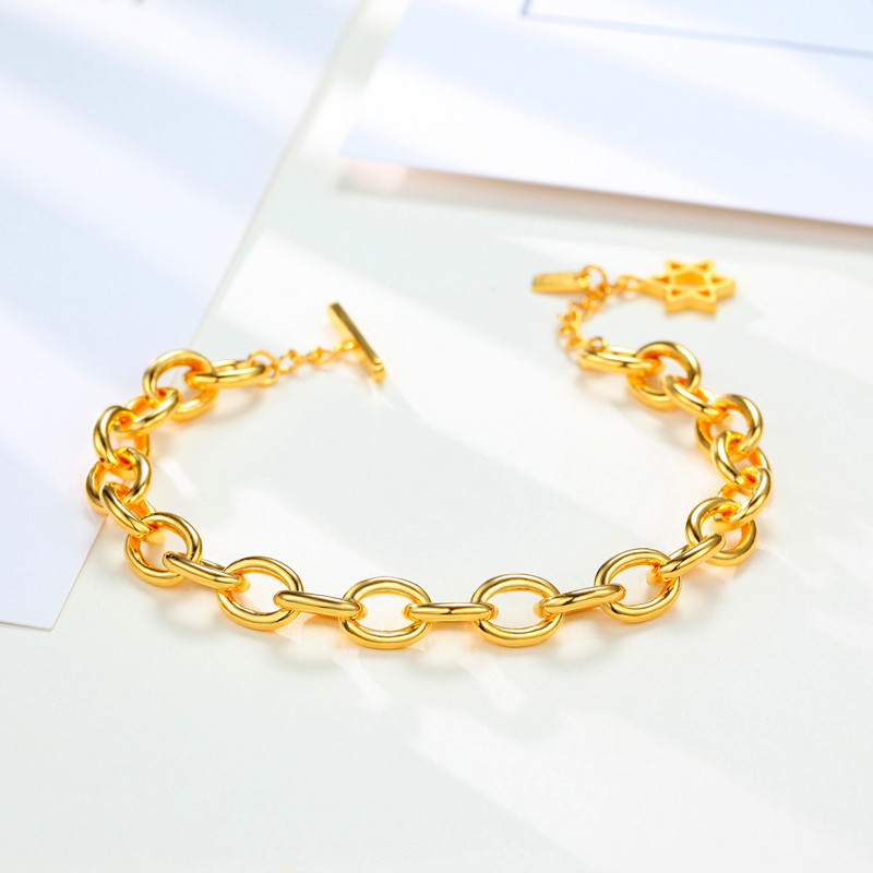 chj jewellery/潮宏基 爱比金坚 足金手链 scg30002770