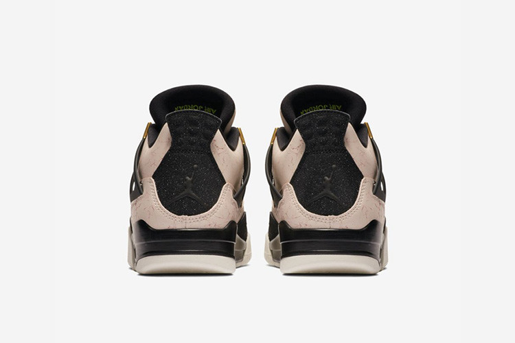 耐克nike aj4 女款大理石纹 nike air jordan4 silt red 黑白粉金扣