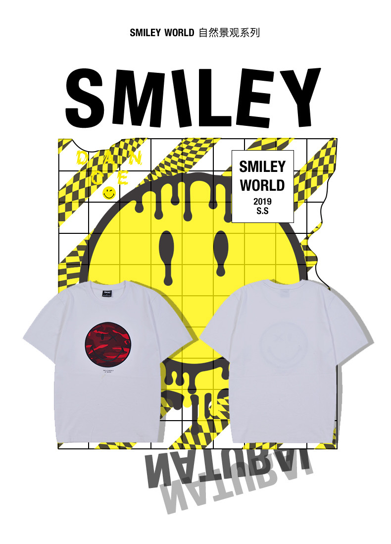 tsmlxlt smiley 急速赛道系列ip联名短袖t恤男女同款时尚潮牌情侣