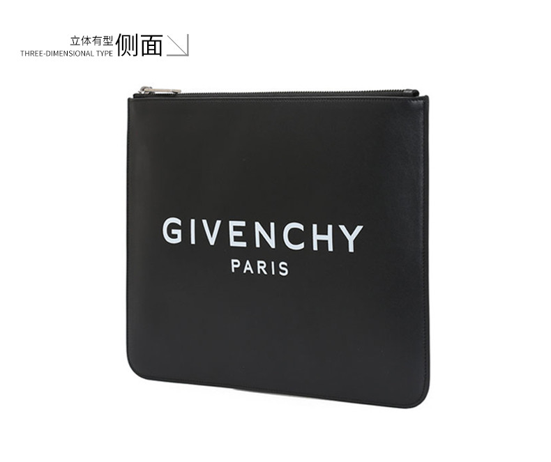 givenchy/纪梵希男士paris印花拉链手拿包bk600jk0ac牛皮革