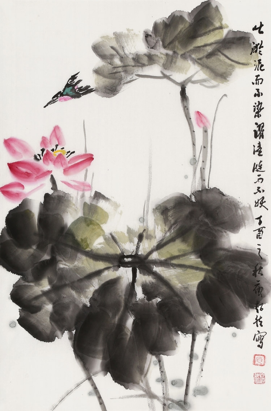 湖北书画家,1953年生于湖北竟陵,师从汤文选,赵合俦,李可染,李苦禅