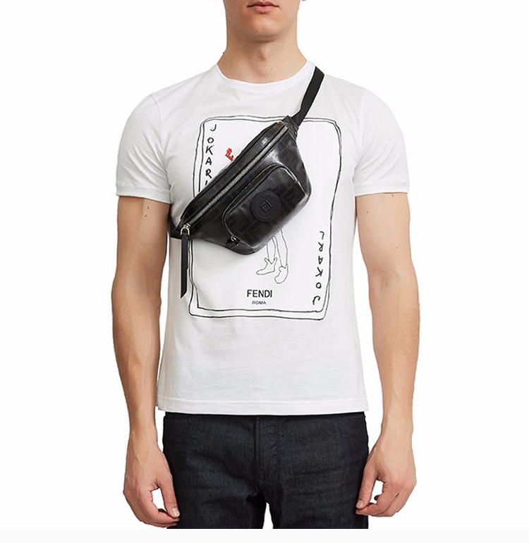 fendi/芬迪 20春夏 许凯同款 男士牛皮logo印花胸包腰包