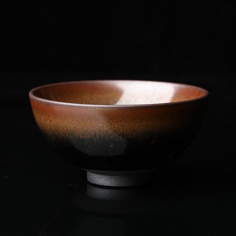 chadian/茶典 龙窑柴烧金边建盏茶杯【北京极速达】