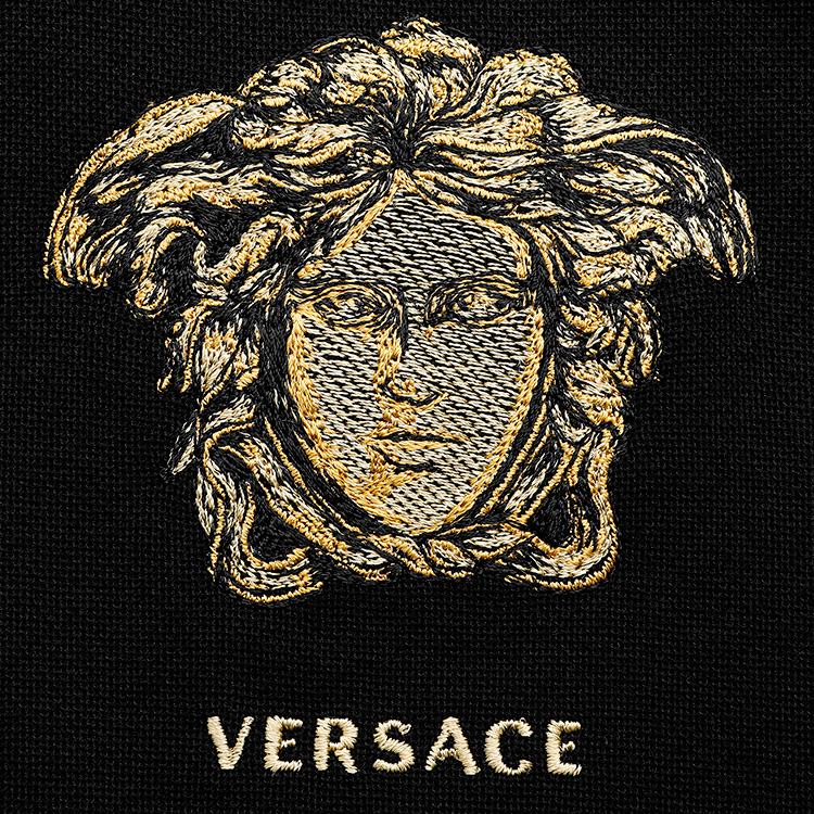 【19秋冬】versace/范思哲男士黑色 白色 美杜莎logo 针织短袖polo衫