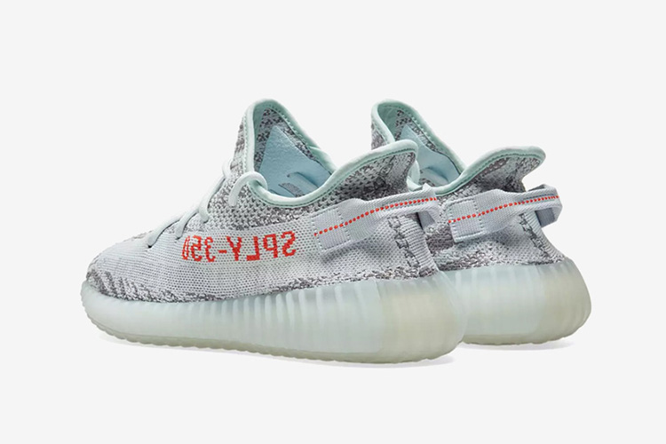 adidas阿迪达斯 情侣款 yeezy boost 350 v2 可燃冰 灰冰蓝 侃爷椰子