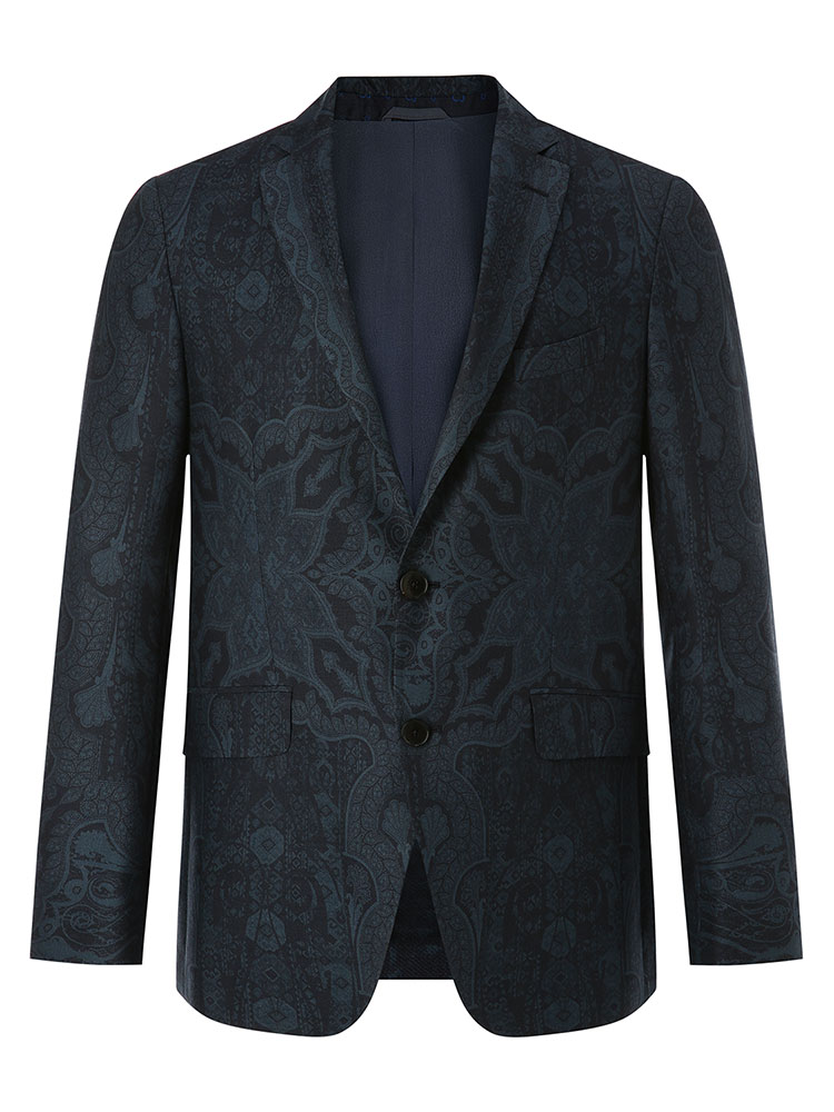 etro/艾特罗男士西服-男士西服单衣面:100羊毛里:100桑蚕丝袖:51聚酯