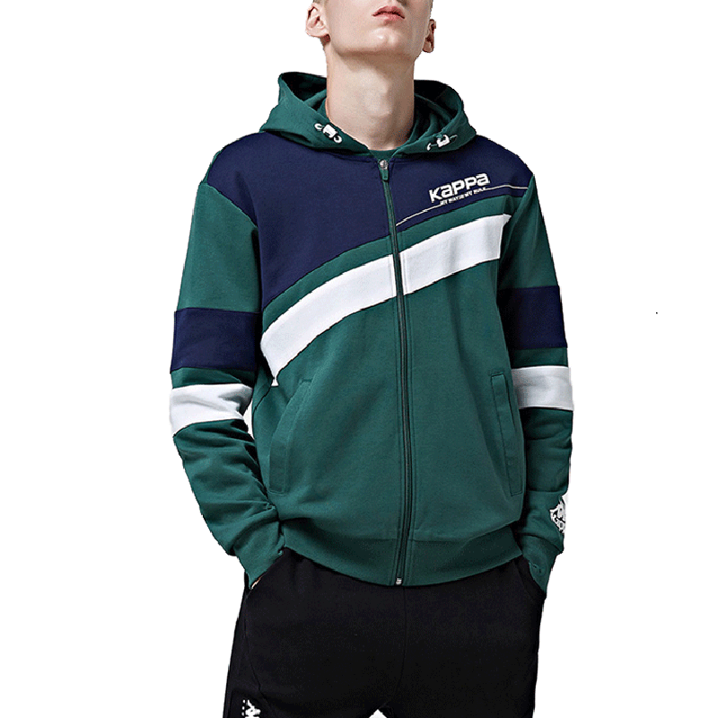 kappa/卡帕男款潮流百搭连帽休闲新款男运动服夹克k0852mk25d-378