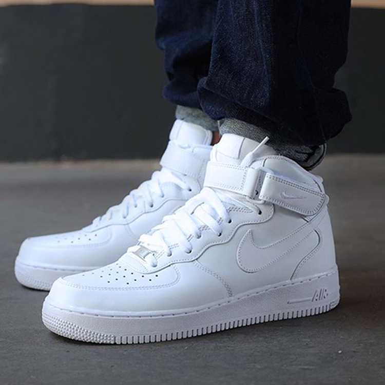 耐克nike 情侣款运动鞋高帮 air force 1 mid 07 空军一号篮球鞋