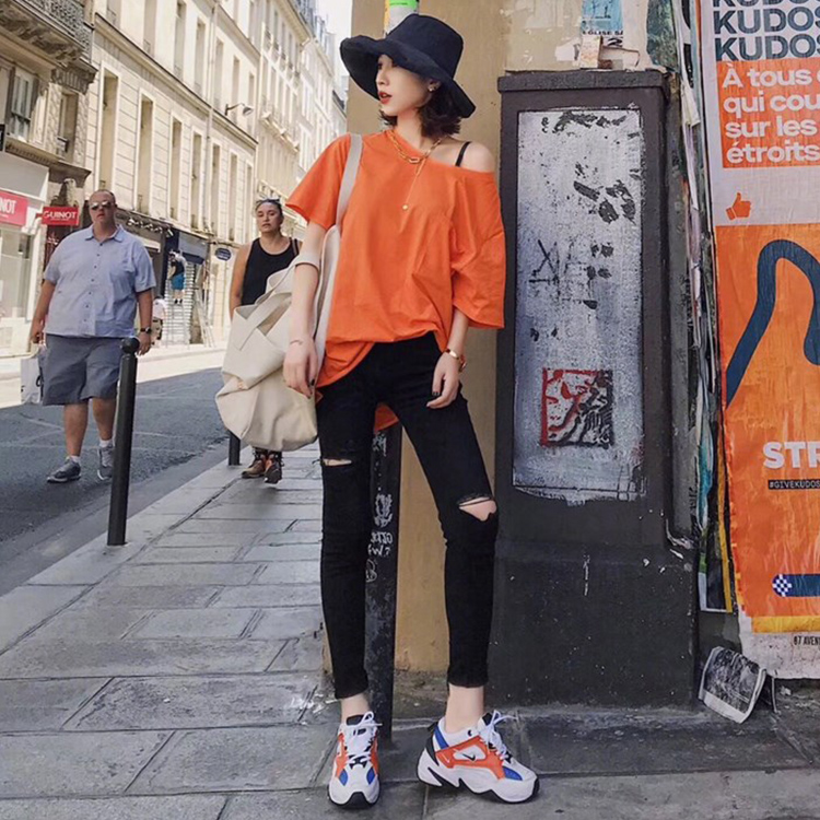 nike 耐克 男款 nike m2k tekno 走秀款红蓝白橙老爹鞋 av4789-100