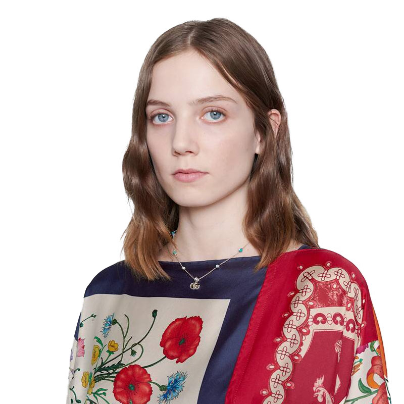 gucci古驰女士19春夏双g吊坠首饰项链527399j84748517