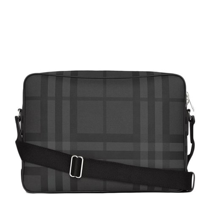 【19新品】burberry/博柏利 男包 男士炭灰色英伦风格格纹元素休闲