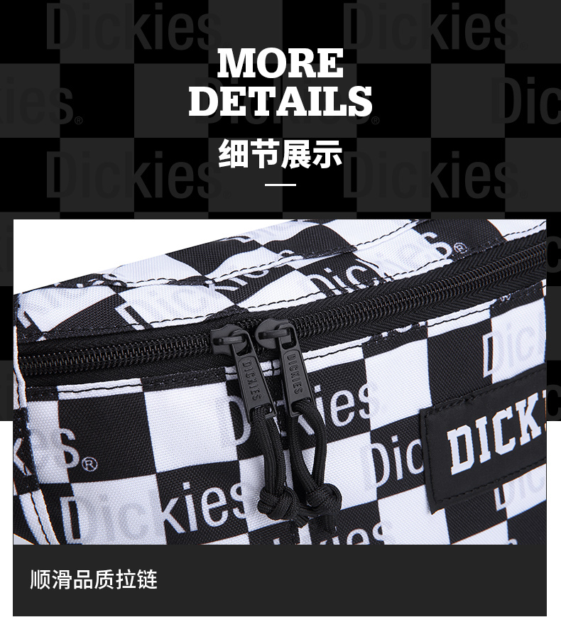 dickies帝客潮牌 新款 时尚 休闲 学生 格子 斜挎包 胸包 腰包 单肩包