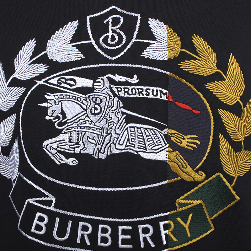 【19春夏】burberry/博柏利 男士服装时尚徽标刺绣圆领套头长袖男卫衣