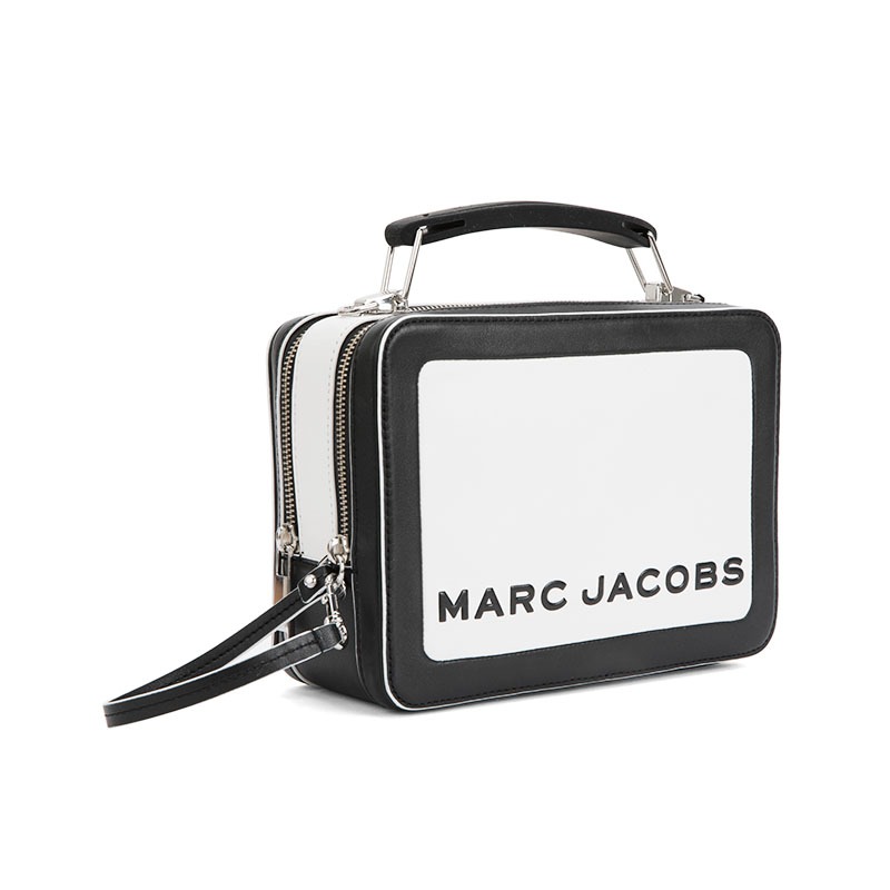 【19春夏新款】marcjacobs/马克雅各布斯中号logo装饰白/黑色拼接设计