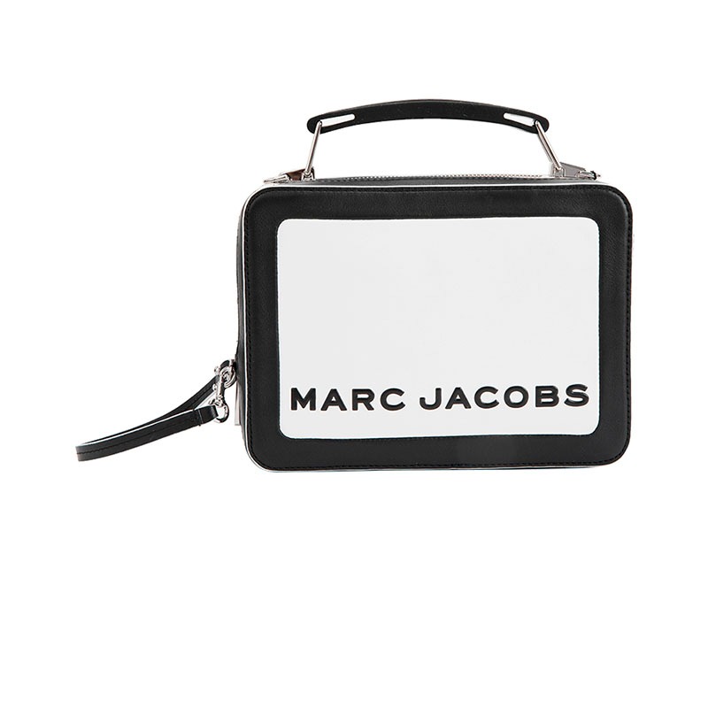 【19春夏新款】marcjacobs/马克雅各布斯中号logo装饰白/黑色拼接设计