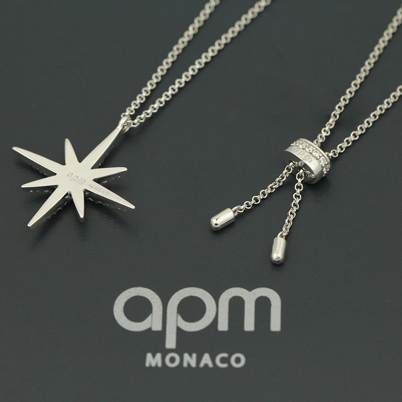 【明星同款】apm monaco/apm monaco星星流星六芒星项链女 简约时尚