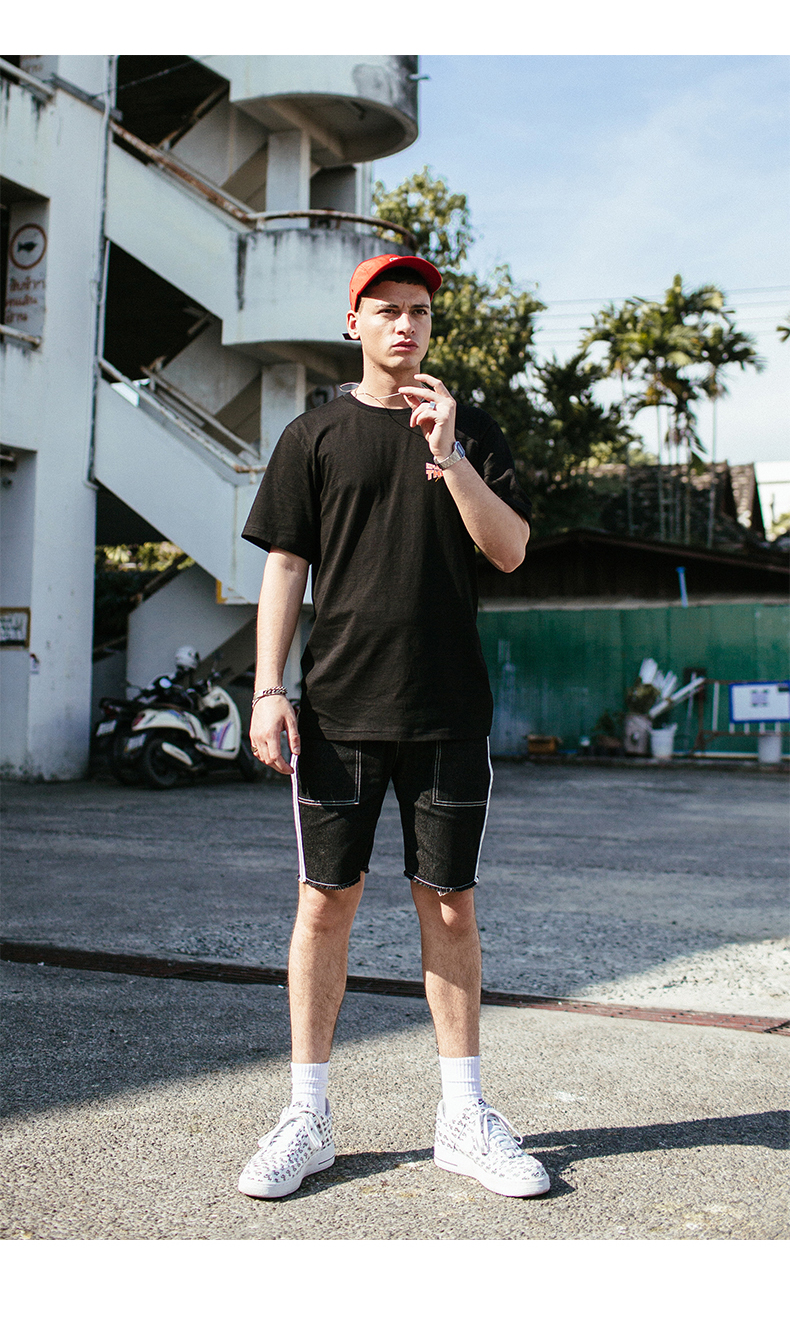 威秀/viishow 夏季 新款 牛仔 短裤男 潮牌 清凉 运动 五分裤 男士