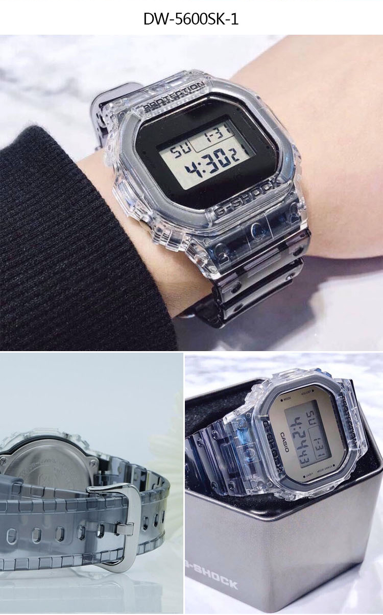 卡西欧(casio)手表 g-shock冰韧系列破冰行动透明灰防水防震时尚潮流