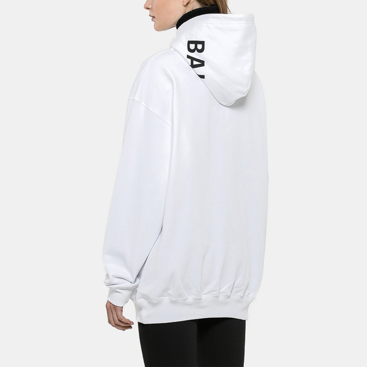 balenciaga/巴黎世家 白色经典徽标女士卫衣帽衫 528351-tav37-9000