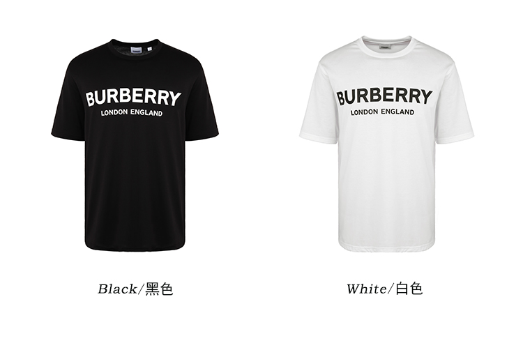burberry官网短袖t恤,burberry官网 burberry/博柏利巴宝莉男装男士短袖t恤男8009494经典字母logo