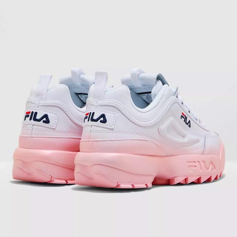 fila 斐乐 女鞋 2019新款 渐变 粉底 运动 厚底 休闲鞋 潮流 复古