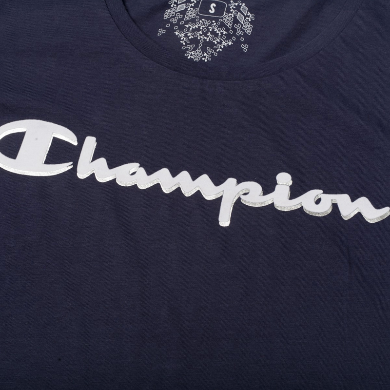 【包邮包税】champion/冠军 女士草写logo白色圆领短袖t恤 欧版 chz