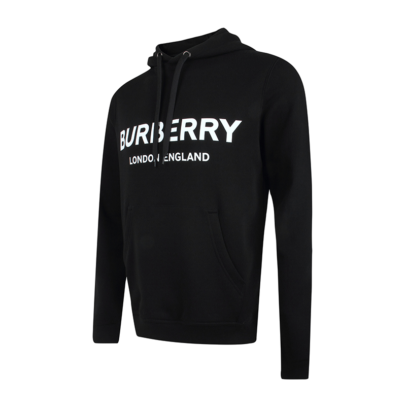 burberry/博柏利 时尚休闲徽标字母印花棉质男士长袖连帽衫卫衣