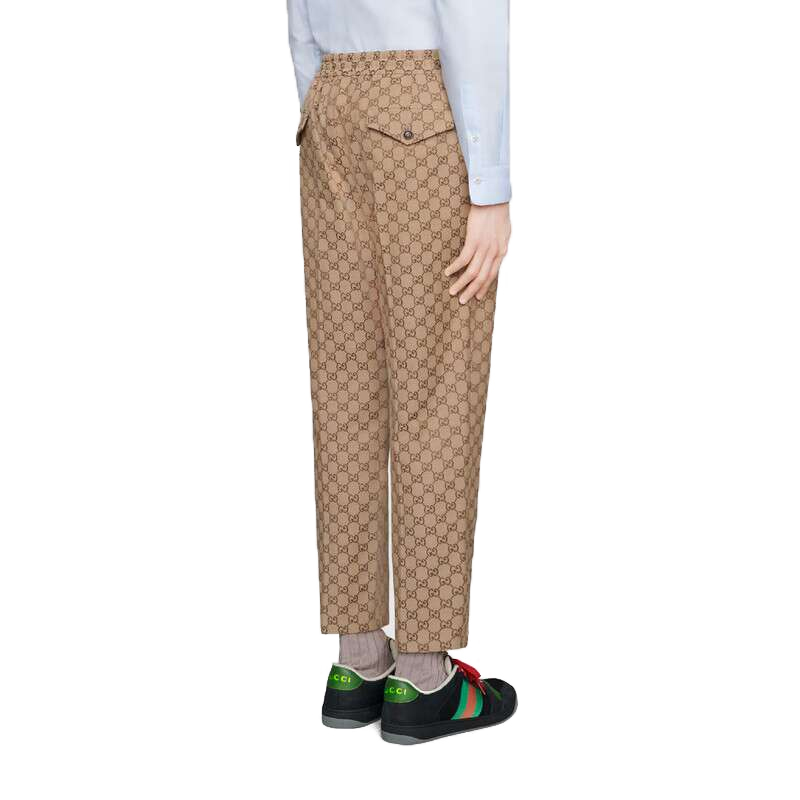 gucci裤子真假辨别,gucci裤子鉴定 gucci/古驰男装19春夏帆布棉质下装裤子休闲裤569769 zku09 2580