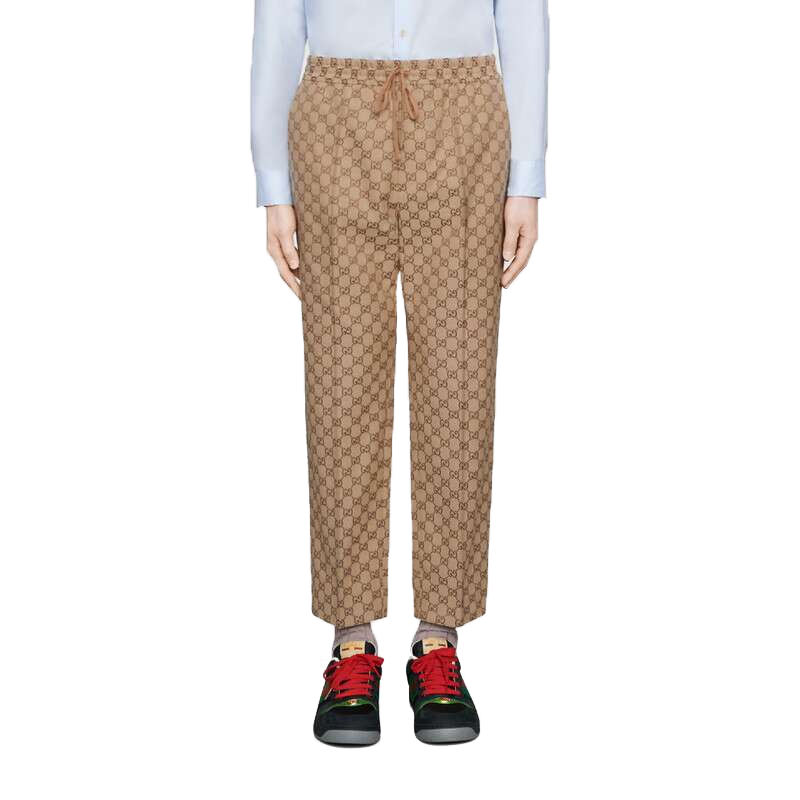 gucci裤子真假辨别,gucci裤子鉴定 gucci/古驰男装19春夏帆布棉质下装裤子休闲裤569769 zku09 2580
