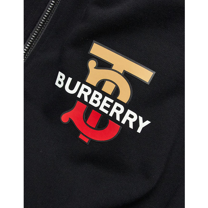 burberry/博柏利黑色棉质品牌专属tb标识印男士外套男士夹克 8017000