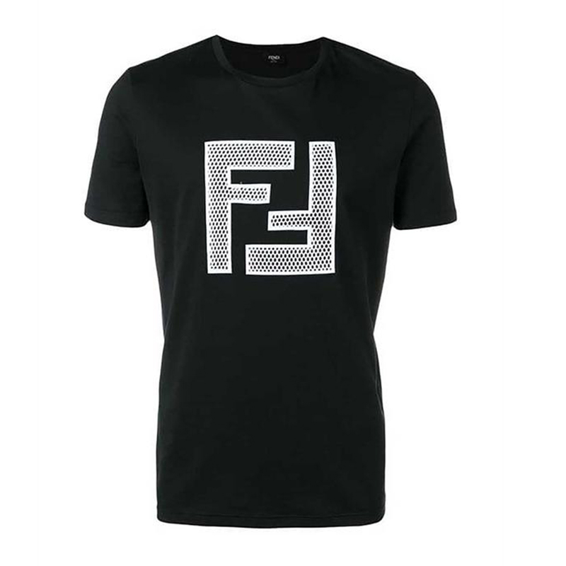 fendi/芬迪 经典款式logo标棉质男士短袖t恤 faf532 a78m