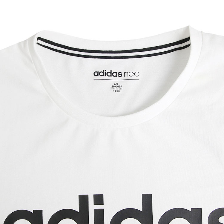 阿迪达斯adidas neo 2019 男 ce lnr t简单字母大logo运动休闲宽松