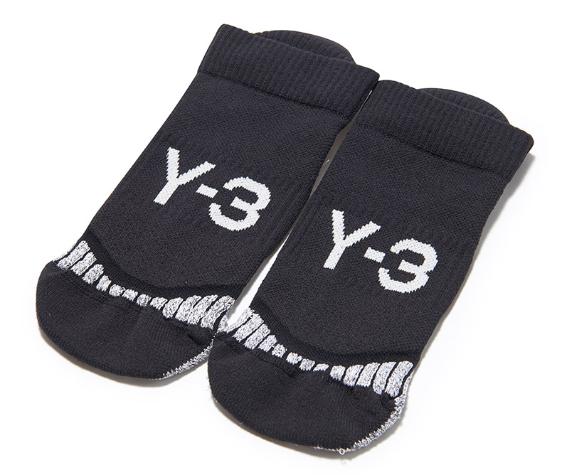 y-3 invi sock四季男女款黑白底y3logo中袜 30-fh9280