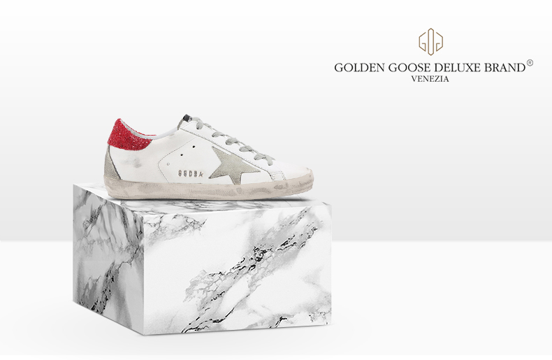 goldengoosedeluxebrand/goldengoosedeluxebrand皮质经典做旧白色红