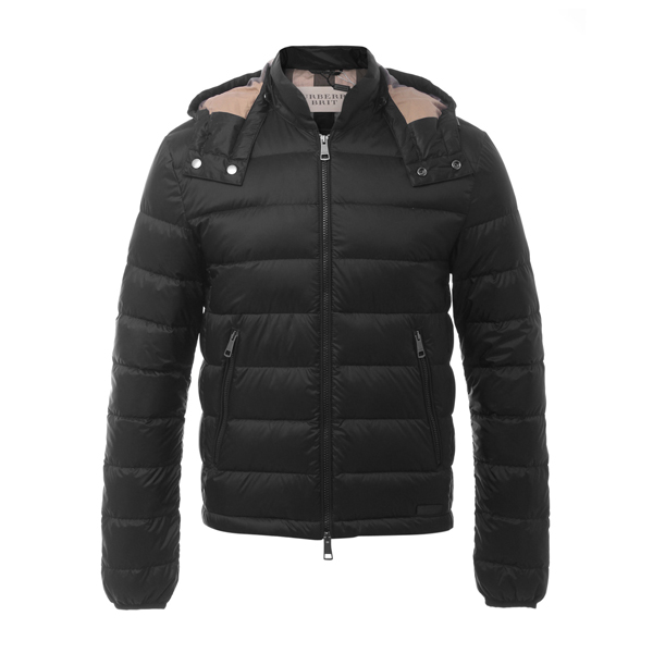burberry/博柏利 黑色可拆卸连帽男士羽绒服 男装 男士外套 39019521