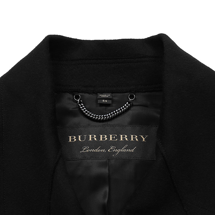 burberry/博柏利 黑色羊毛男士风衣 男装