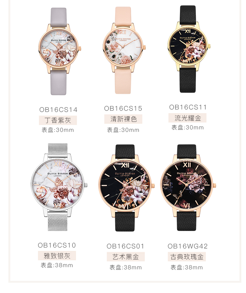 olivia burton手表,skagen olivia burton/olivia burton腕表ob手表女个性圆形英国进口时尚潮流