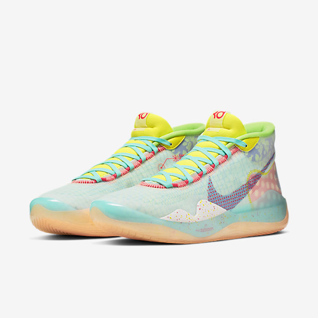 nike kd 12 eybl 杜兰特12代 精英赛专属 夏威夷 糖果配色 男子篮球鞋