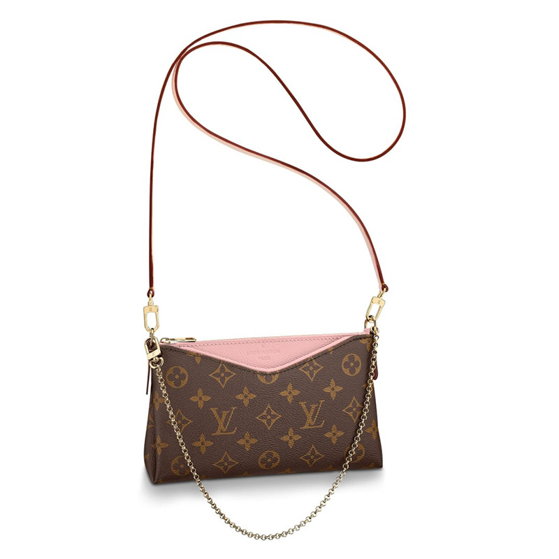 louis vuitton/路易威登 lv女包pallas clutch老花单肩手提包链条包